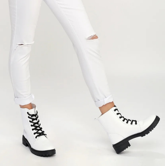 Fergalicious Shoes - NWOB Fergalicious Patent Leather Combat Boots